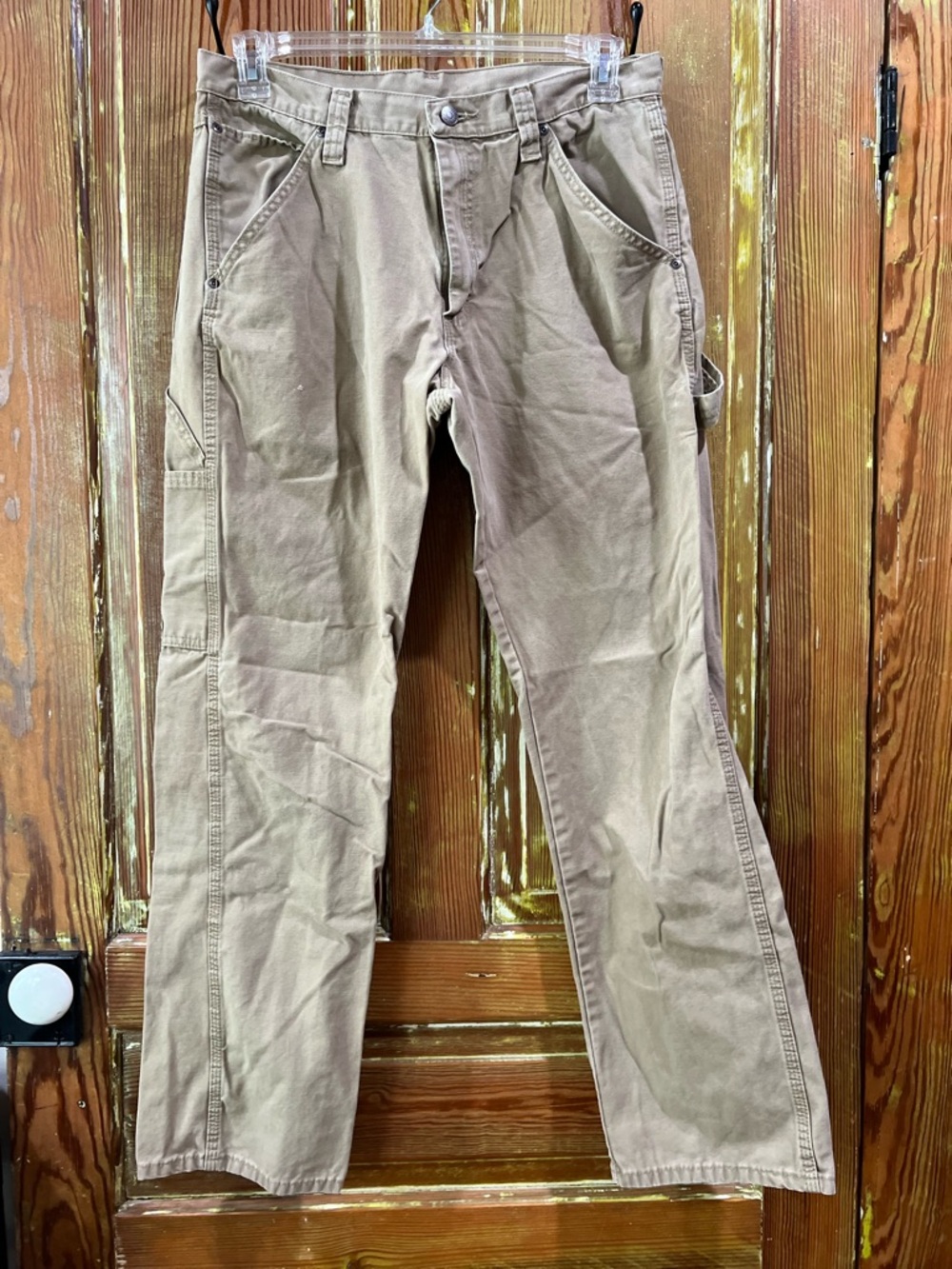 Wrangler Men's Straight Leg Tan Workwear Pants